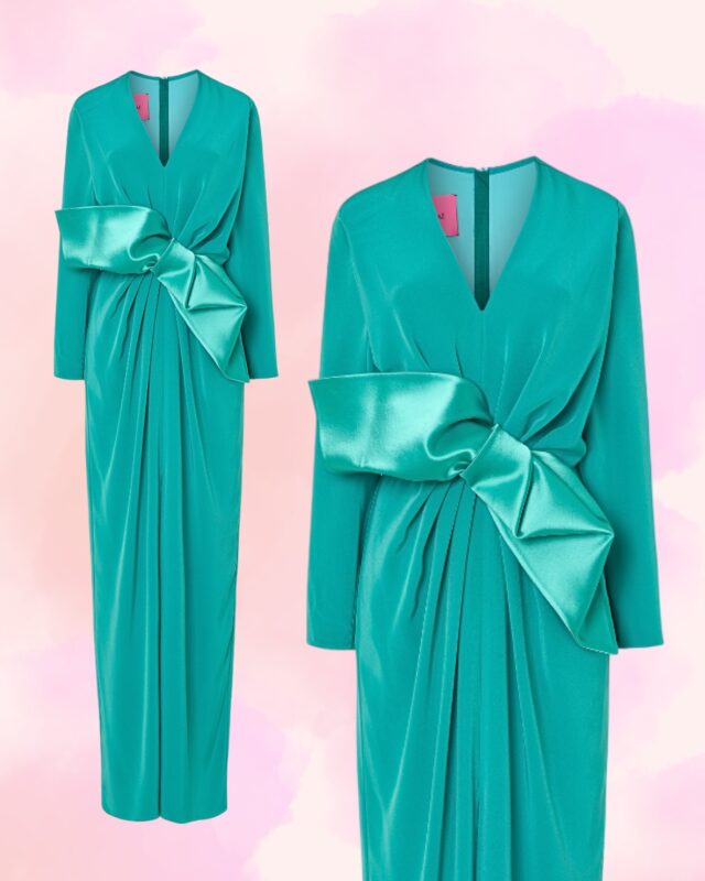 Bow Dress turquesa, disponible también en rosa 🩷